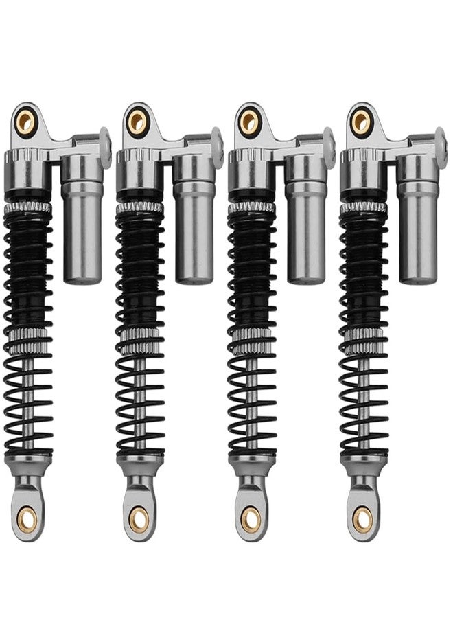 Pothyes Aluminium 53mm/59mm/66mm/78mm Shocks- Long Threaded Shock Absorber Oil Damper for TRX4M TRX-4M 1/18 RC Crawler Upgrades (Titanium, 59mm) - Image 1